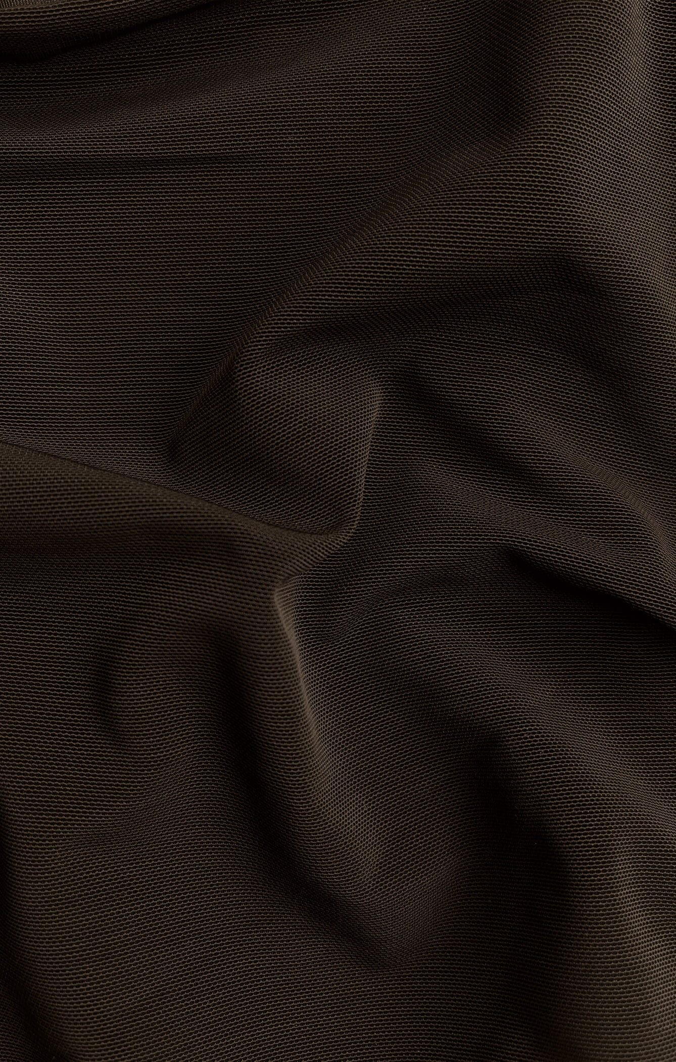 THE BONED BANDEAU BIKINI TOP - ESPRESSO MESH