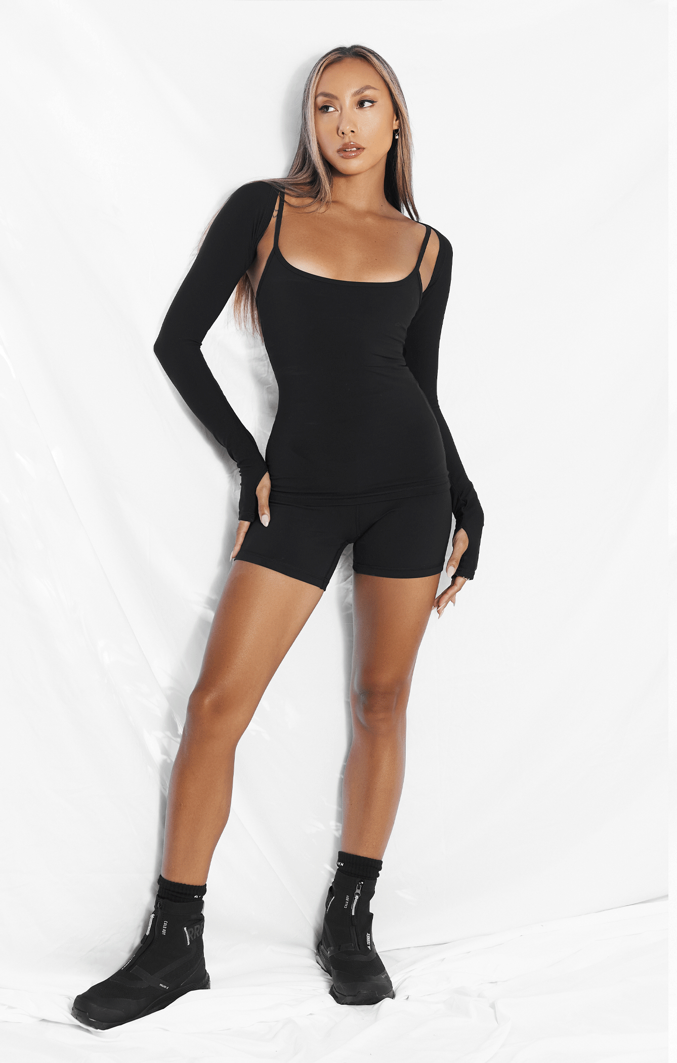 THE A.T.G SCULPT™ MINI BIKE SHORT - BUTTER BLACK