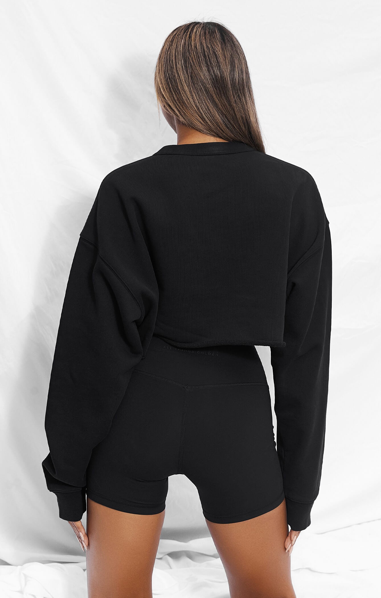 THE SWEAT™ CROPPED CREW - BLACK