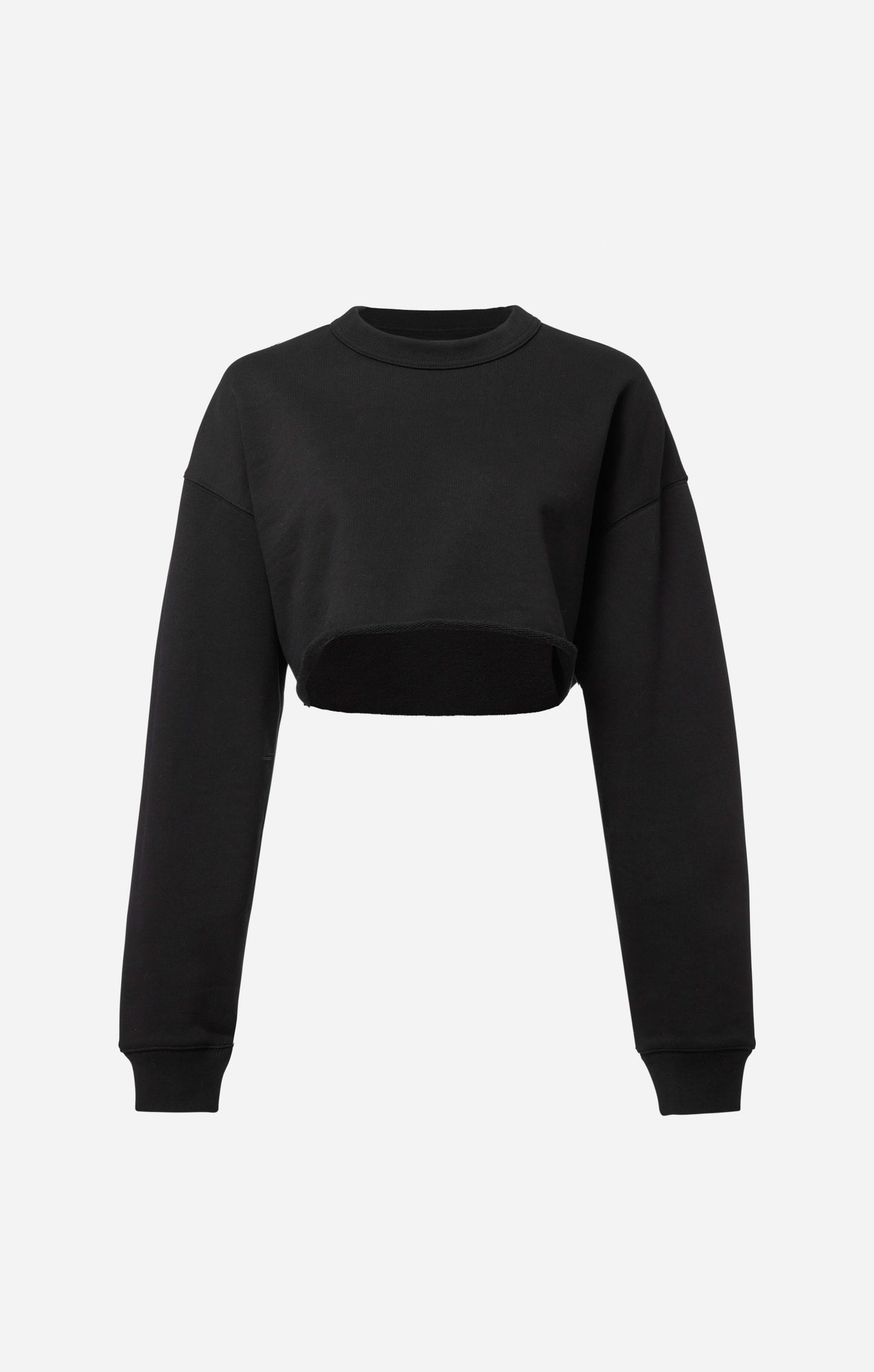 THE SWEAT™ CROPPED CREW - BLACK