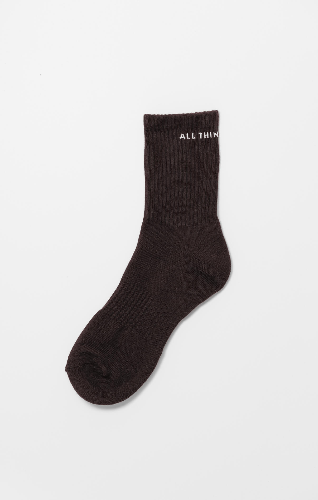 THE A.T.G CREW SOCK - ESPRESSO
