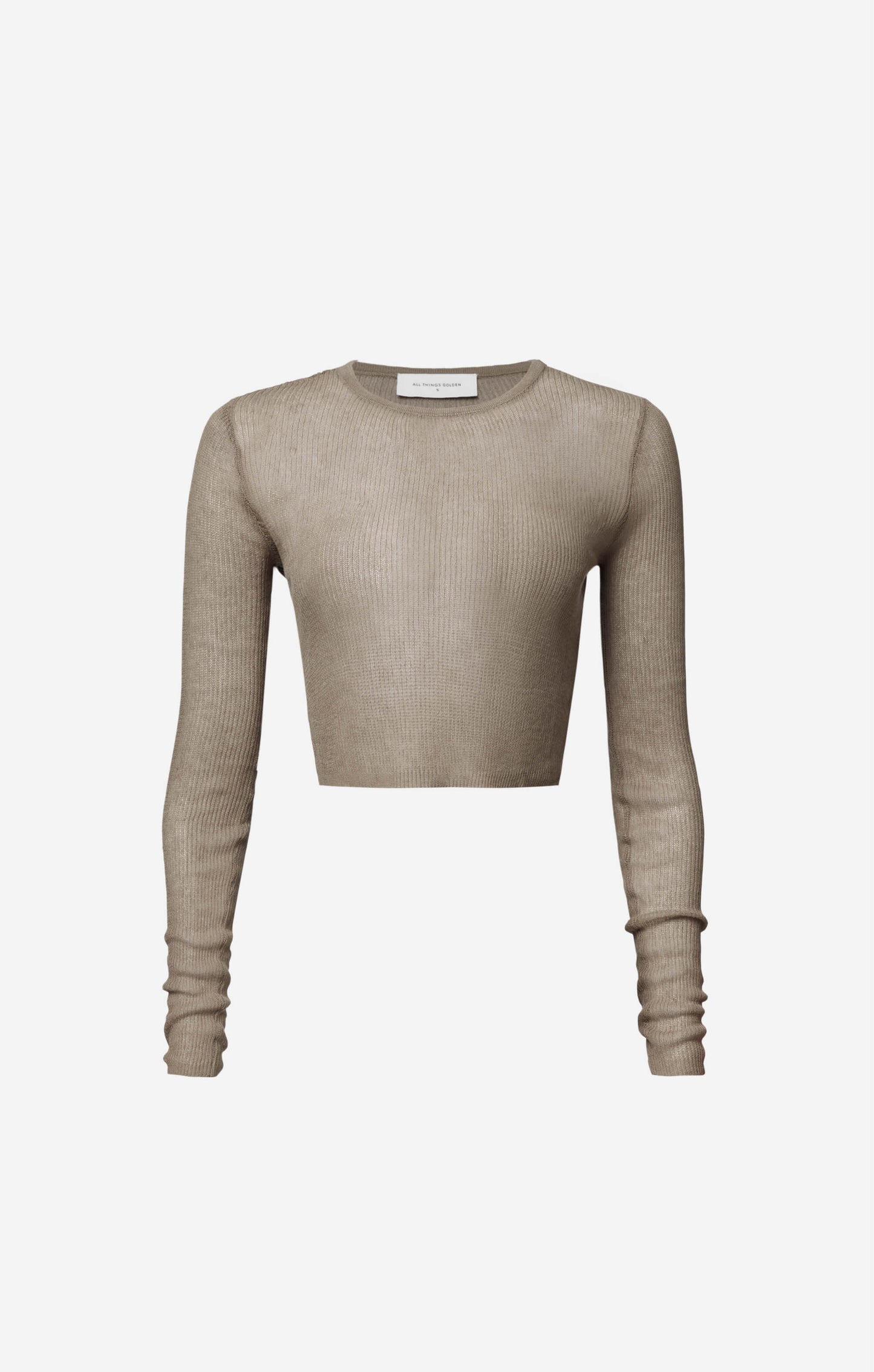 THE CROPPED KNITTED LONG SLEEVE - SLATE