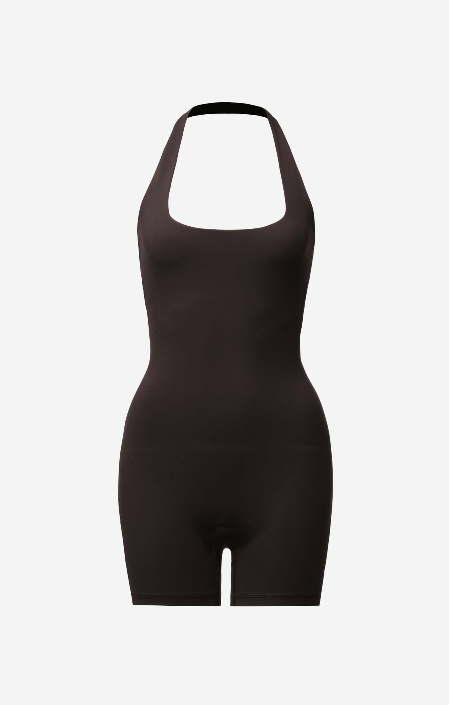 THE A.T.G SCULPT™ HALTER ONESIE - ESPRESSO