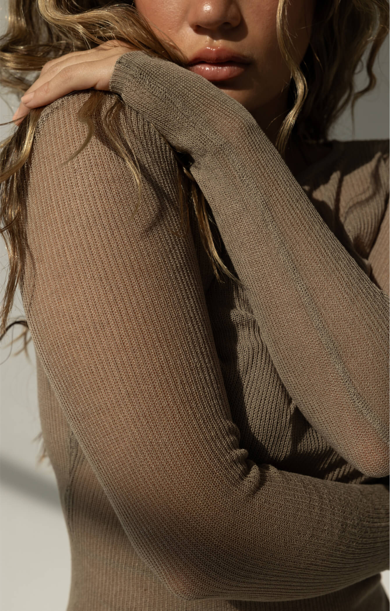 THE KNITTED LONG SLEEVE - SLATE