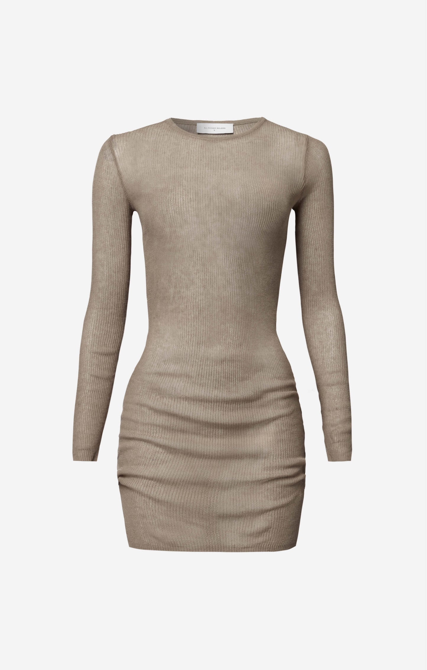 THE KNITTED L/S DRESS - SLATE