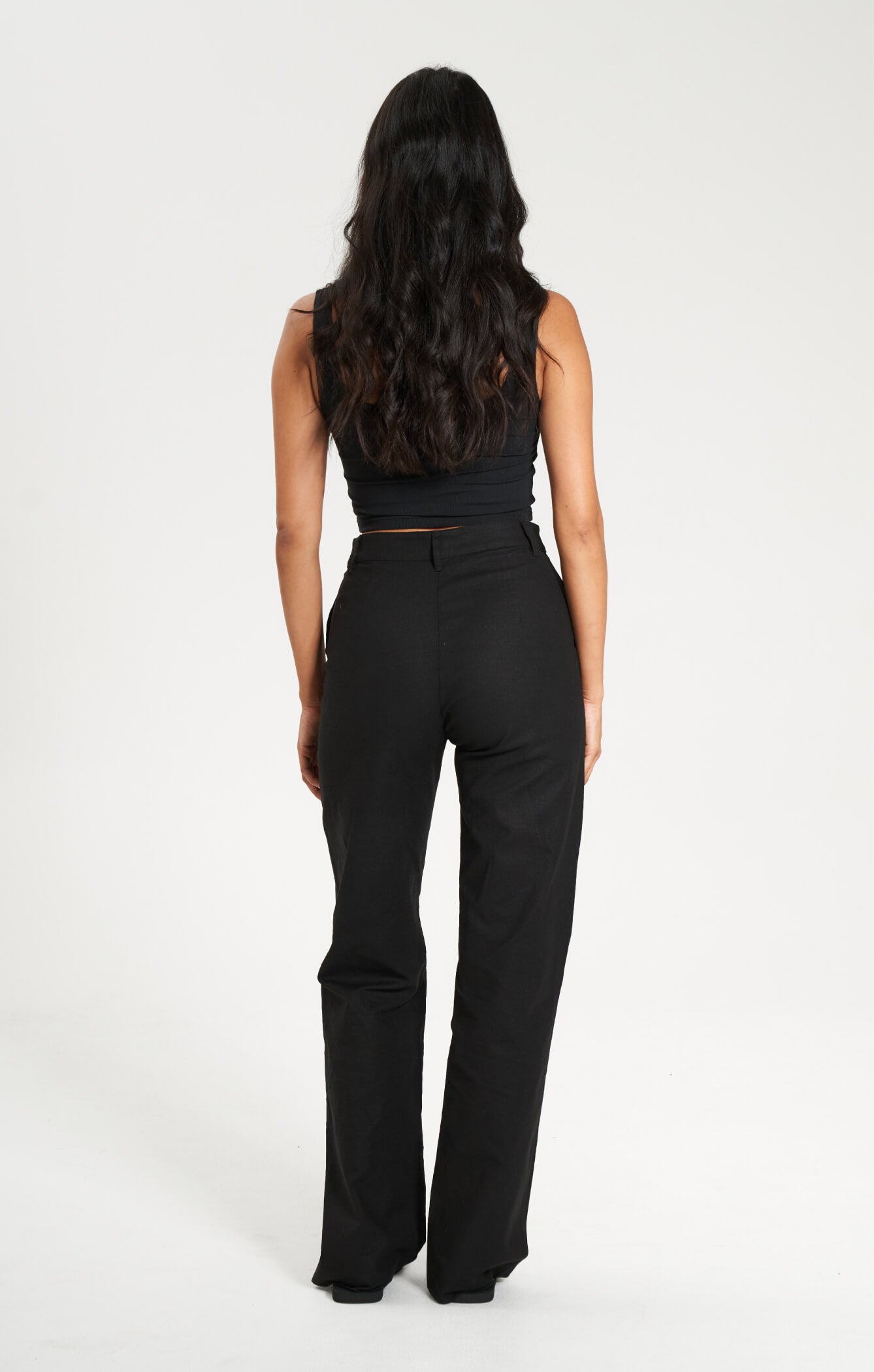 THE LUXE RIB CROP - BLACK