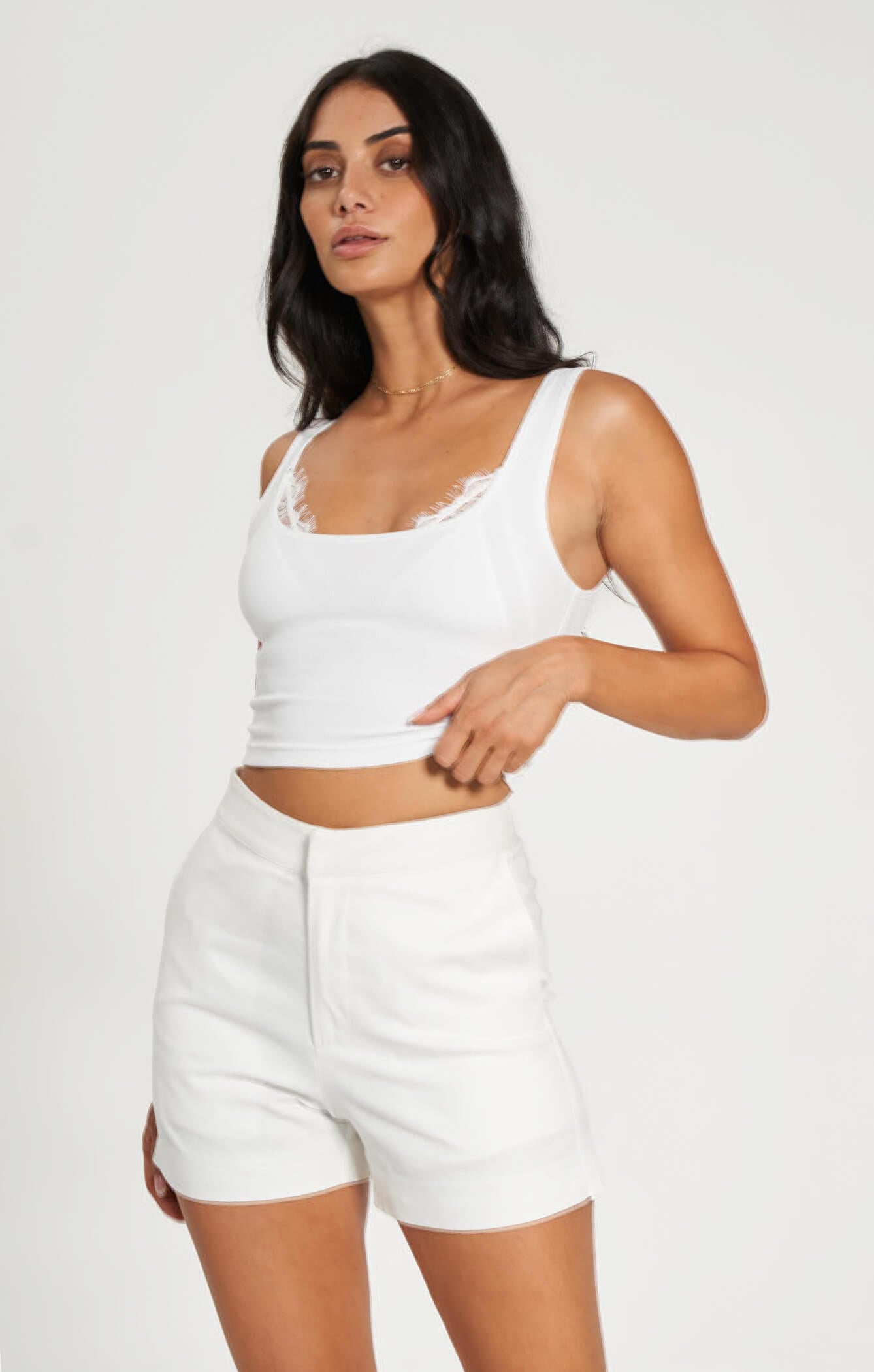 THE LINEN SHORT - WHITE