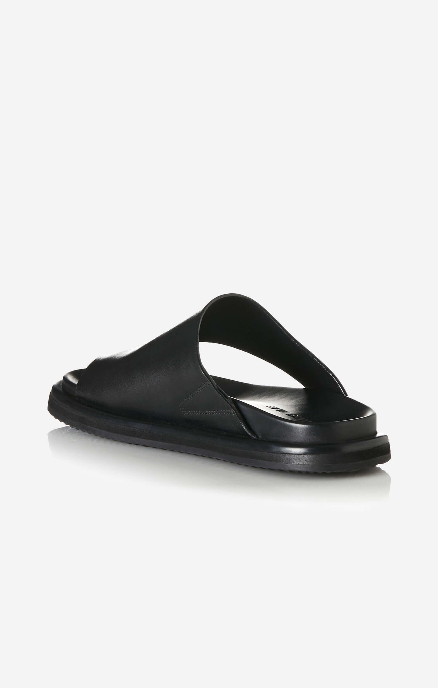 THE PARKS SLIDE - BLACK LEATHER