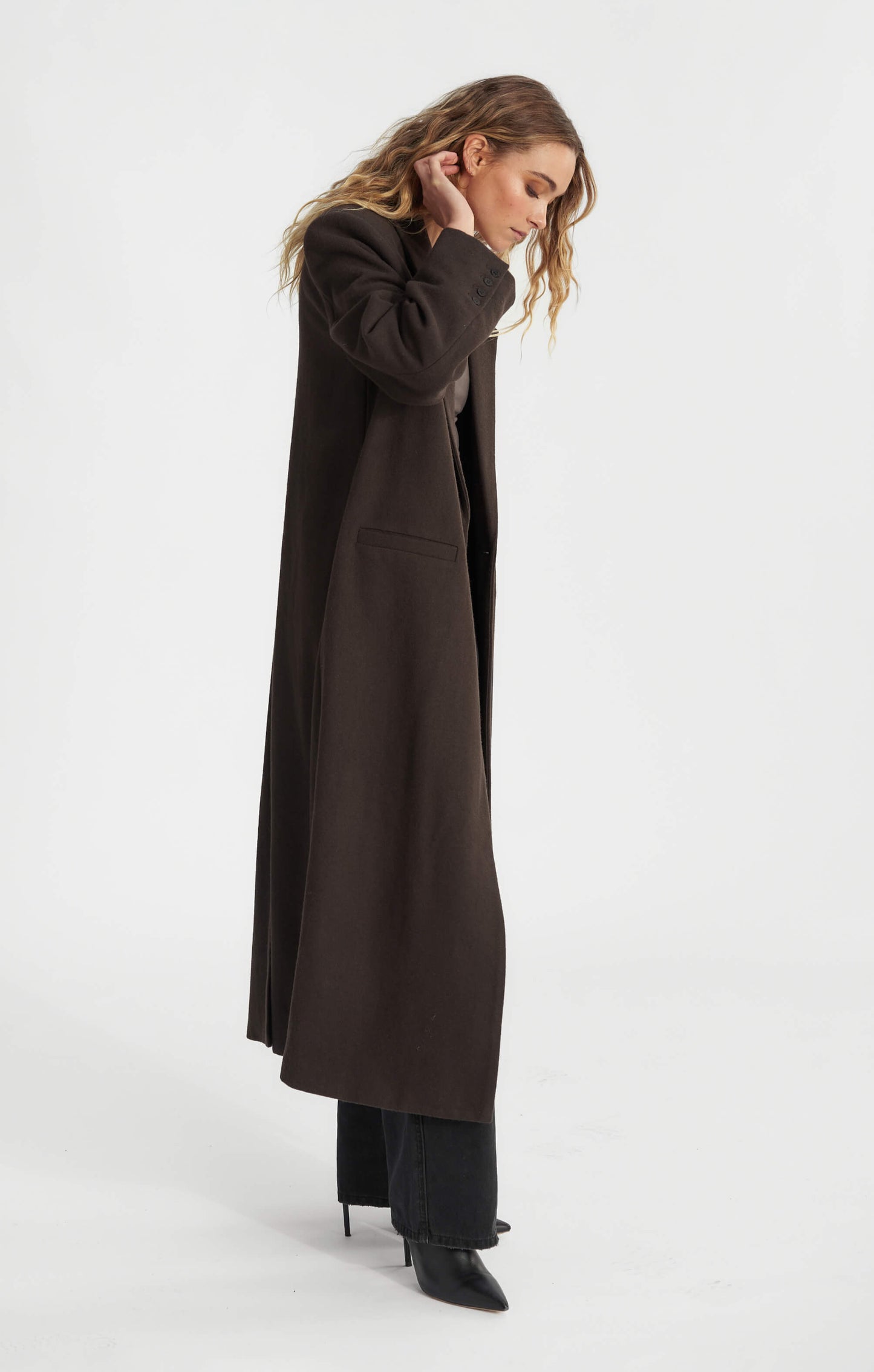 THE LONGLINE CLASSIC COAT - ESPRESSO