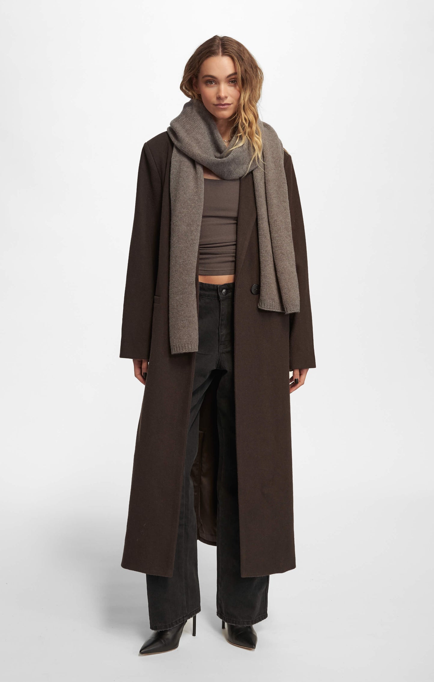 THE WRAP AROUND SCARF - NEUTRAL MARLE