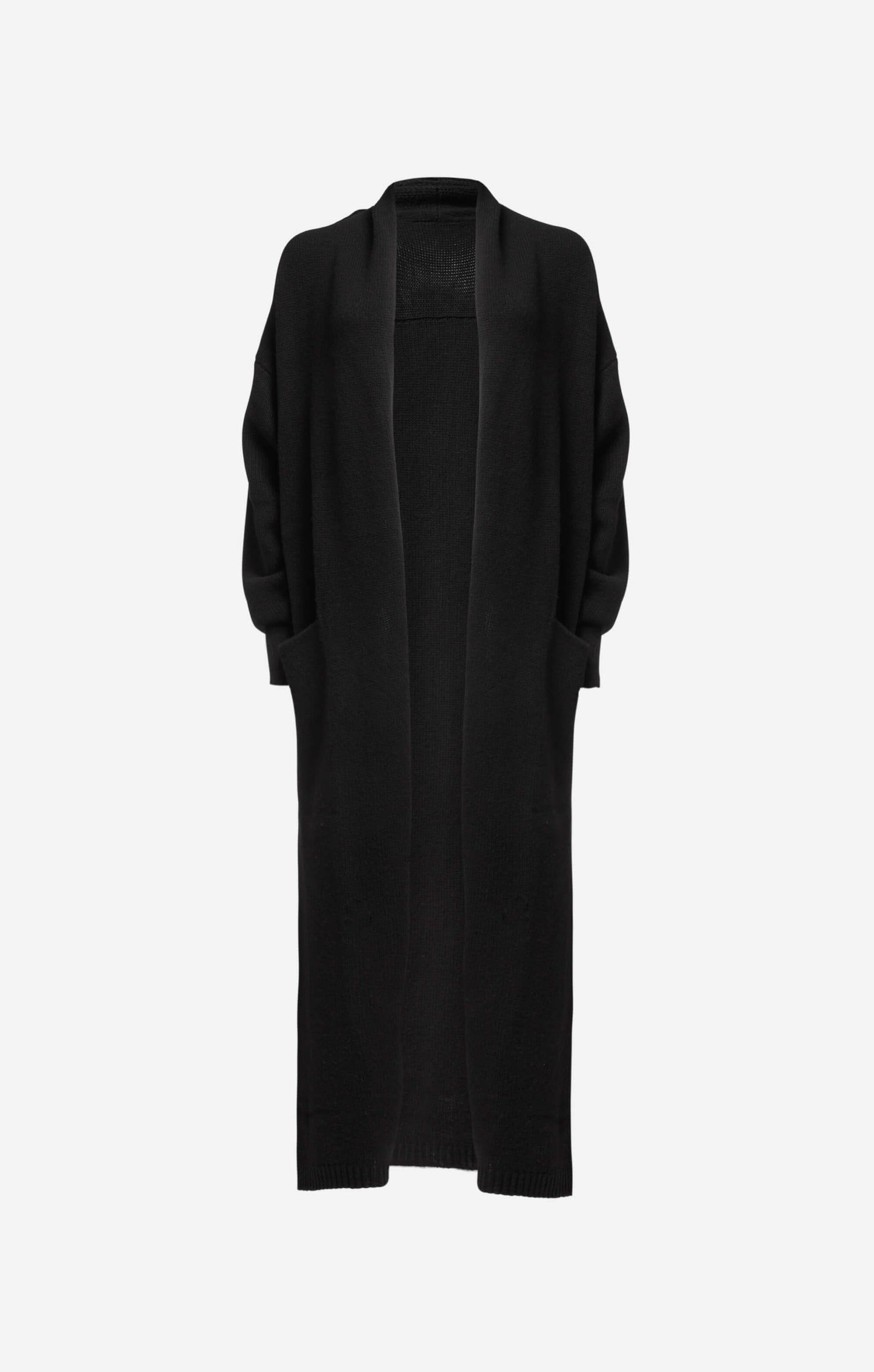 THE CARDIGAN COAT - BLACK