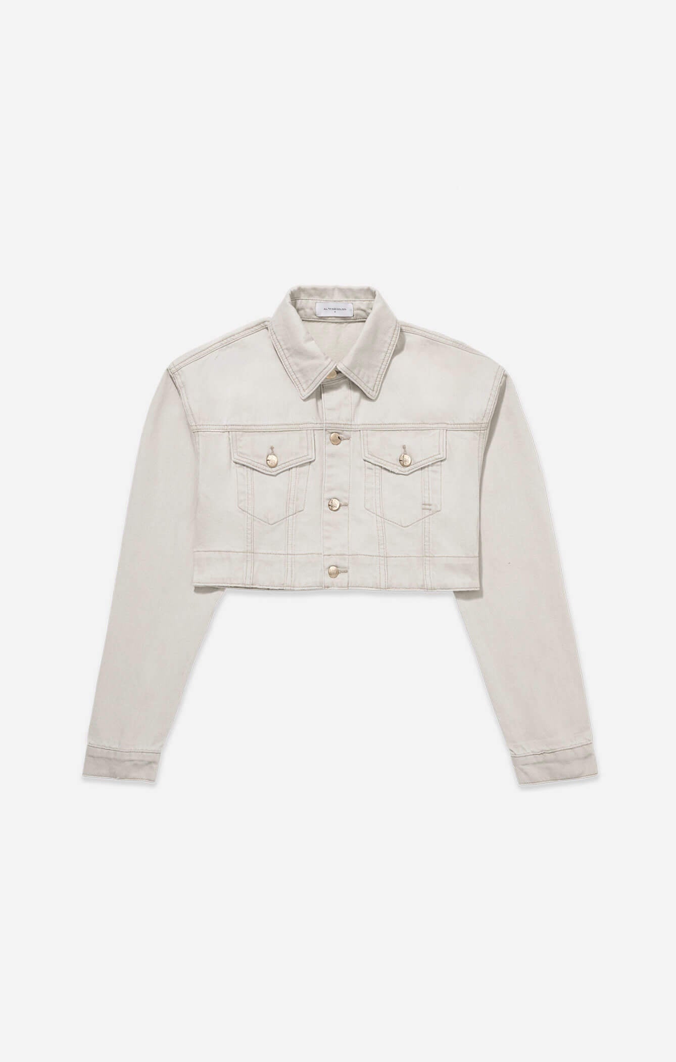 THE BOX CROP DENIM JACKET - WASHED STONE