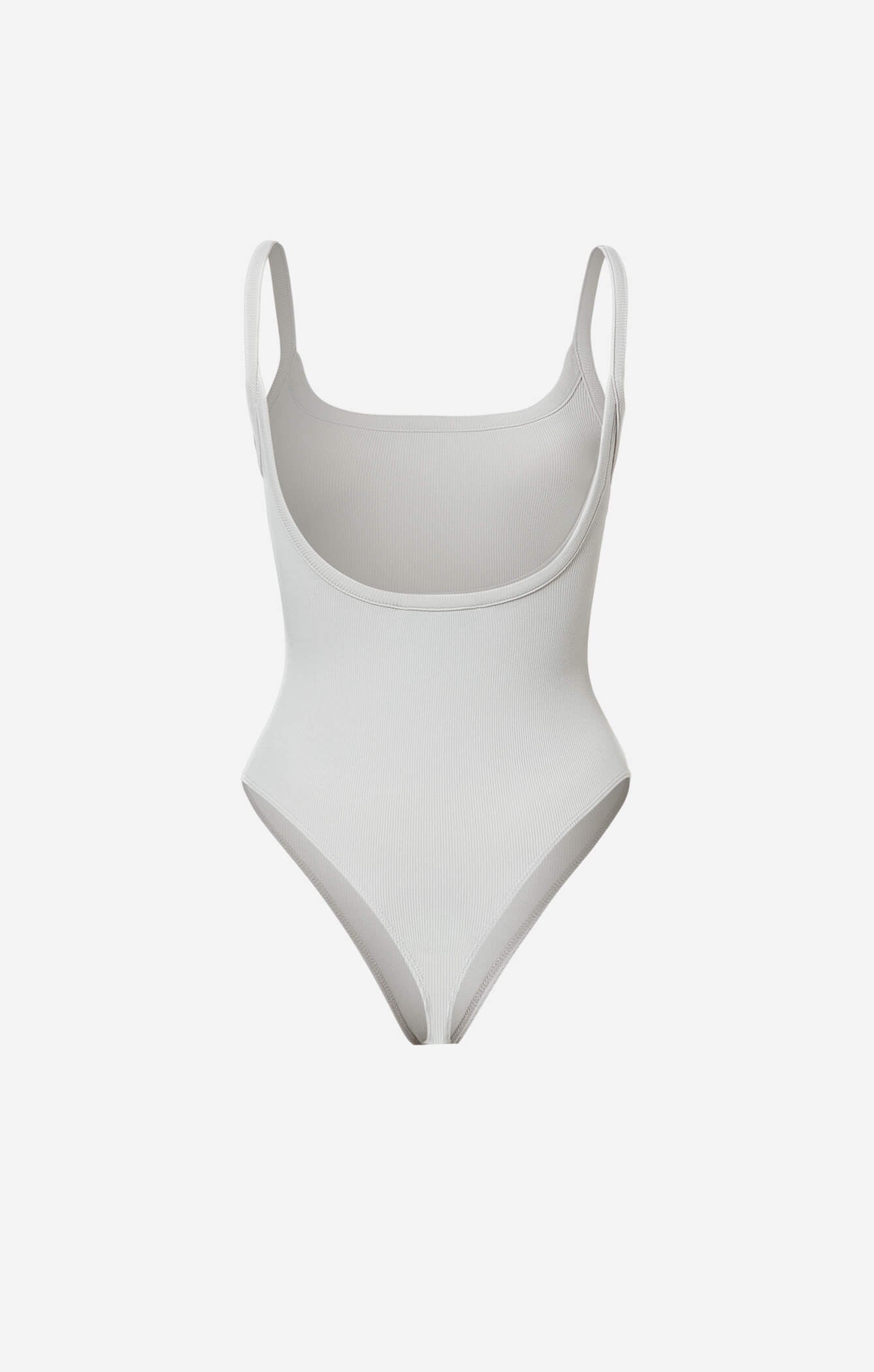 LUXE RIB LOW BACK BODYSUIT - STONE