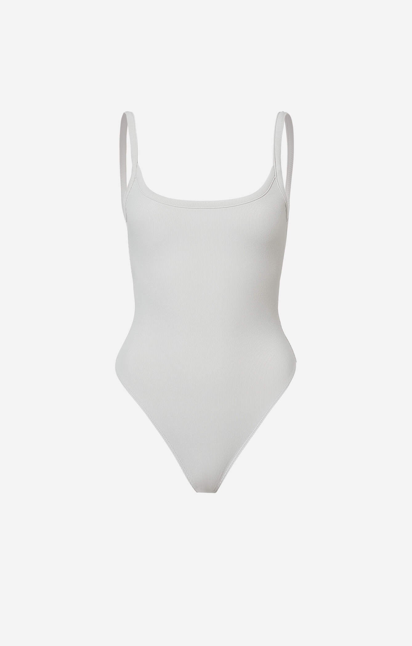 LUXE RIB LOW BACK BODYSUIT - STONE