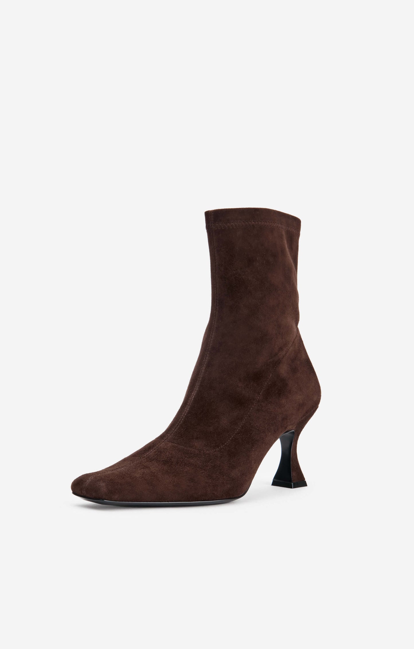 THE AMELIA BOOT - CHOC STRETCH SUEDE