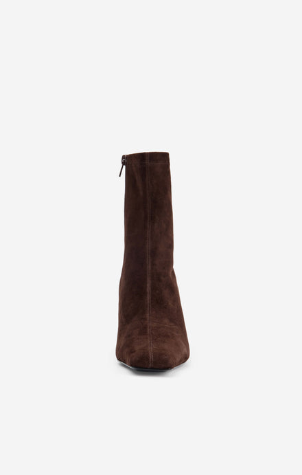 THE AMELIA BOOT - CHOC STRETCH SUEDE