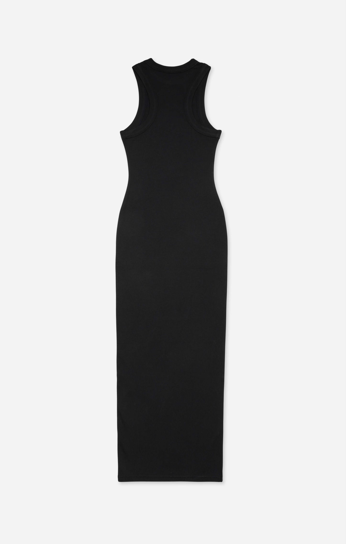 THE LUXE RIB HIGH NECK MIDI - BLACK