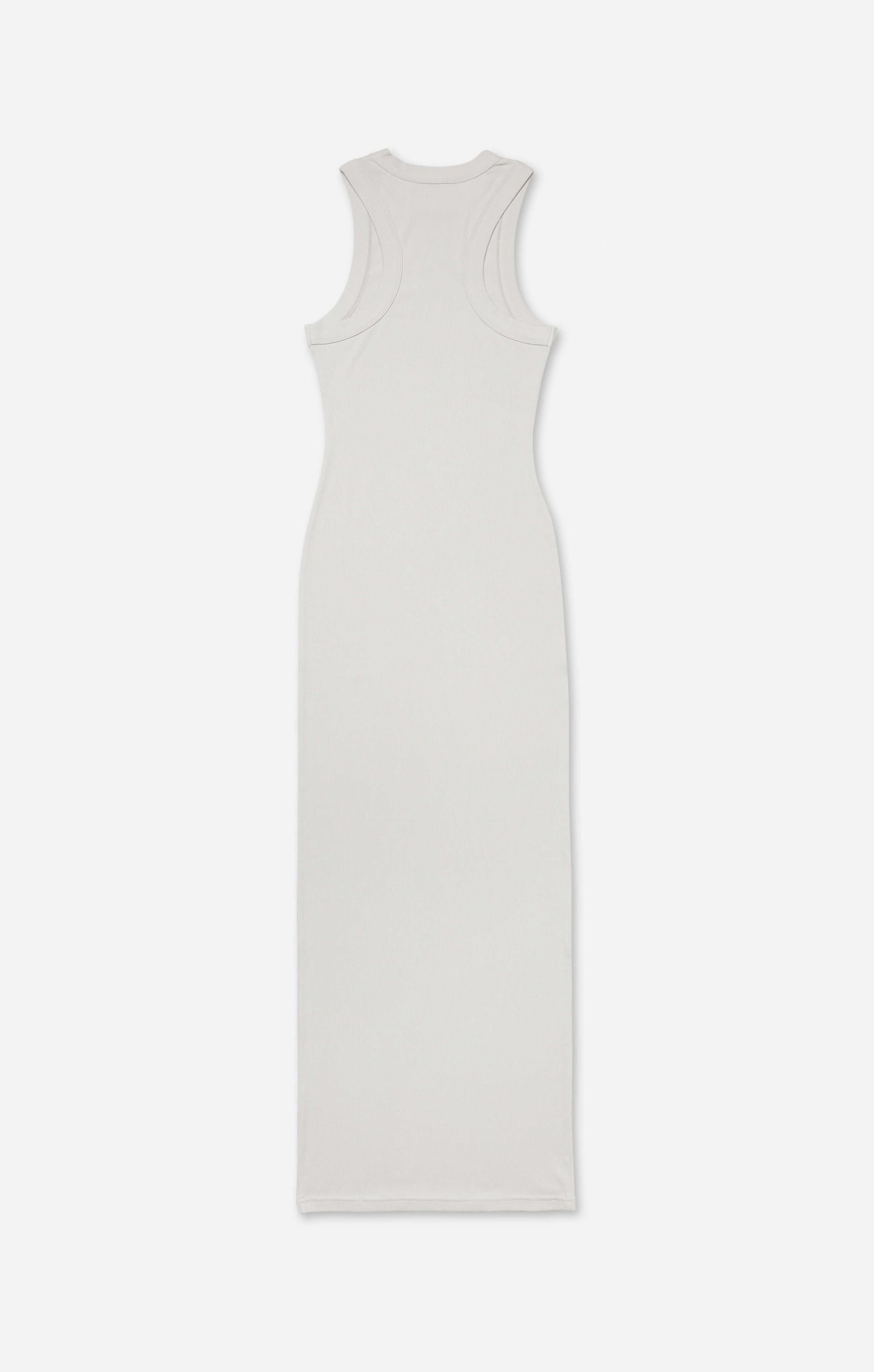 THE LUXE RIB HIGH NECK MIDI - STONE