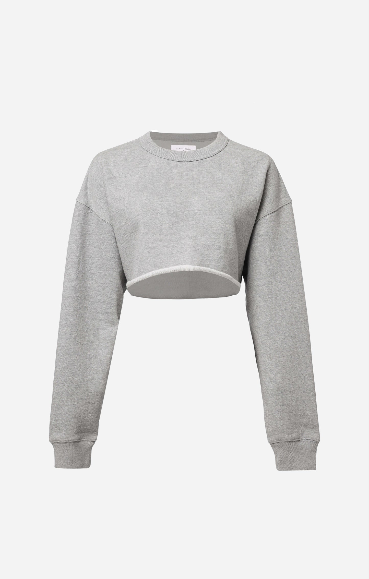 THE A.T.G SWEAT™ CROPPED CREW - HEATHER GREY