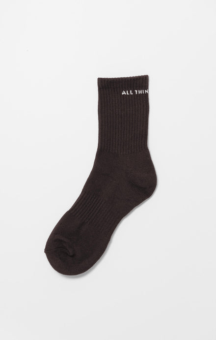 THE A.T.G CREW SOCK - ESPRESSO