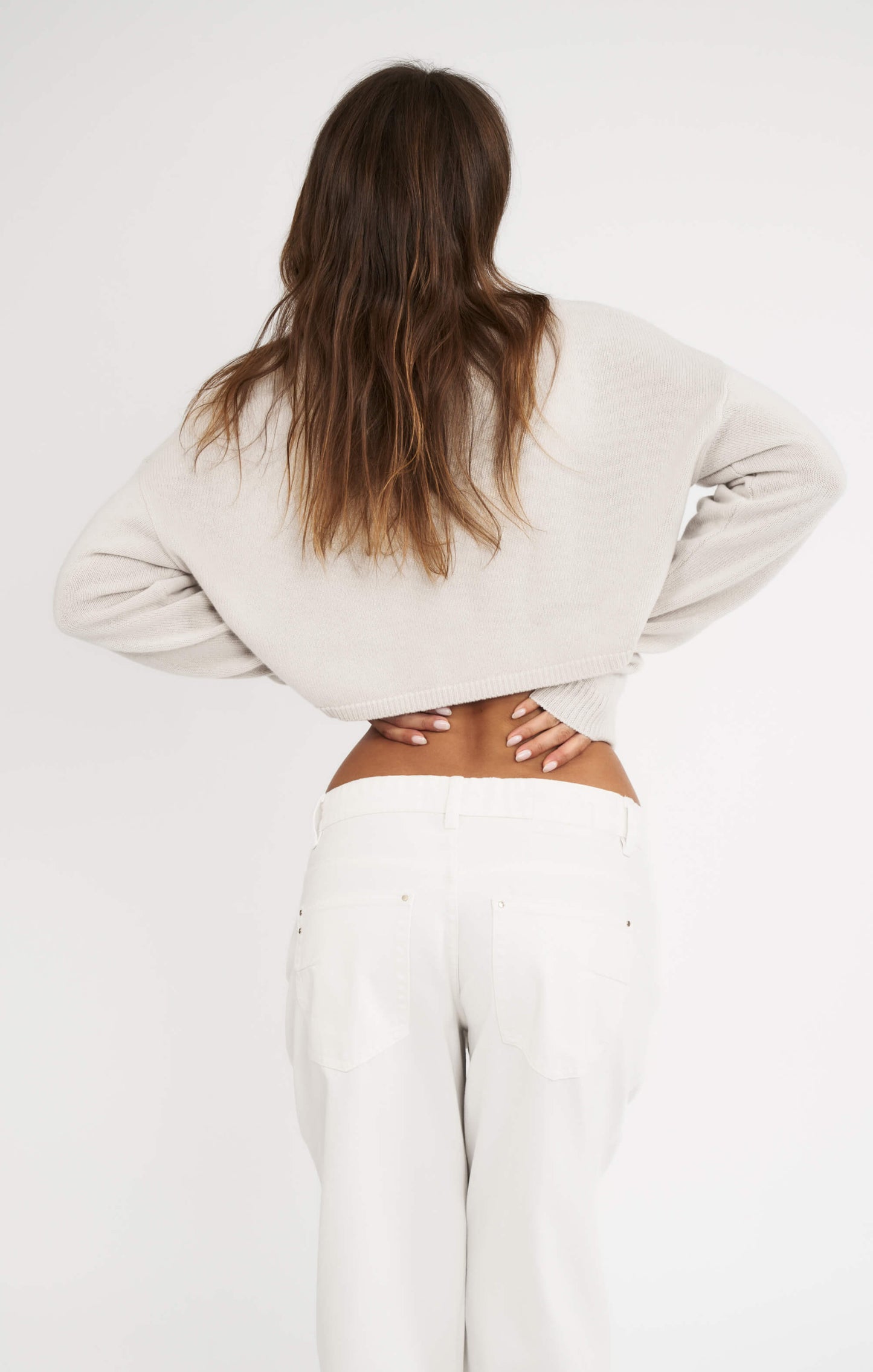 THE CROPPED UNIVERSAL KNIT 2.0 - BONE