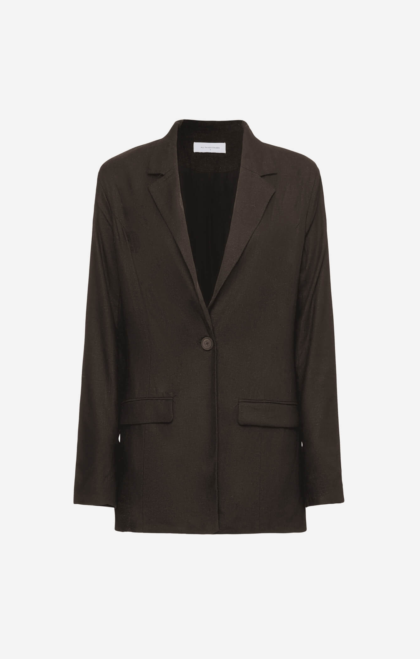 THE LINEN CLASSIC BLAZER - ESPRESSO