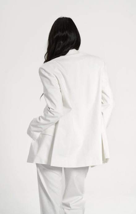 THE LINEN CLASSIC BLAZER - WHITE