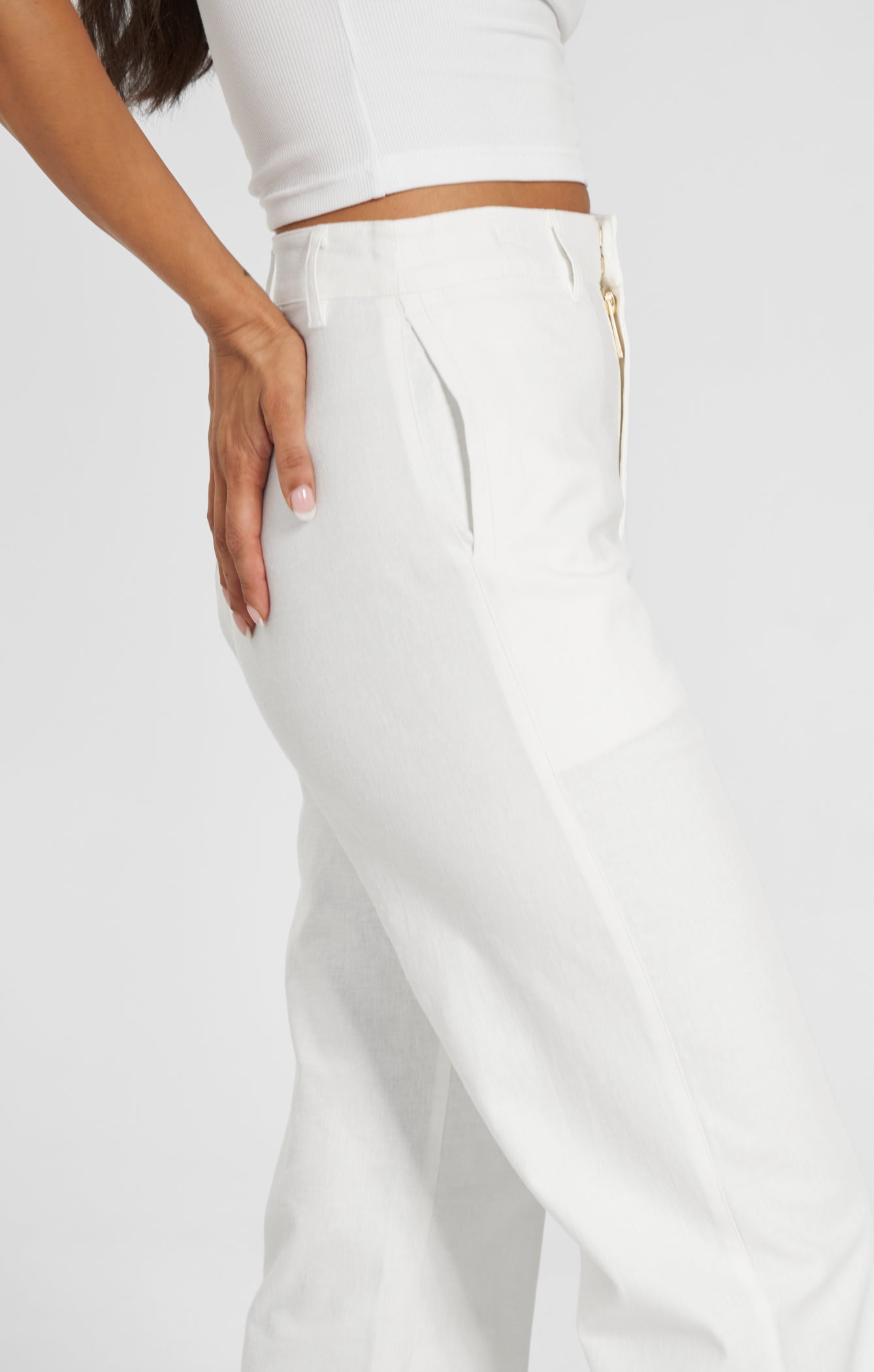 THE LINEN CLASSIC PANT - WHITE