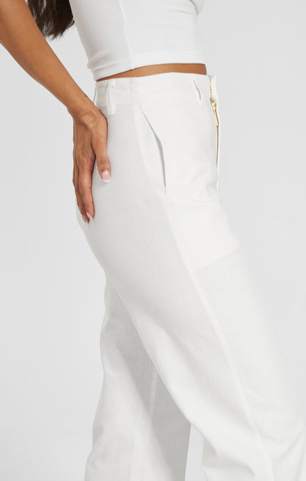 THE LINEN CLASSIC PANT - WHITE