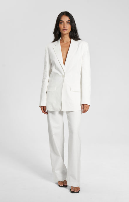THE LINEN CLASSIC PANT - WHITE