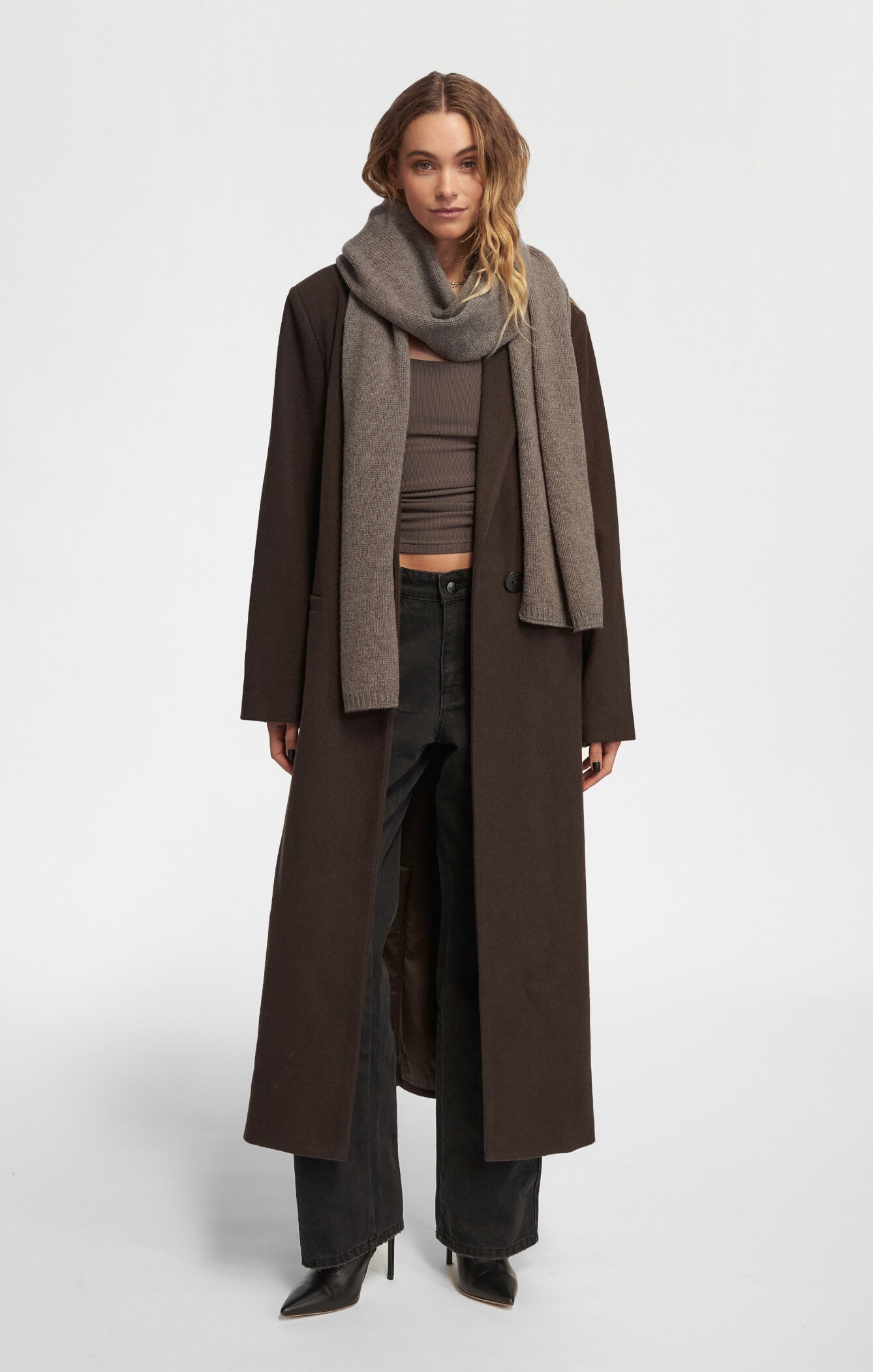 THE LONGLINE CLASSIC COAT - ESPRESSO