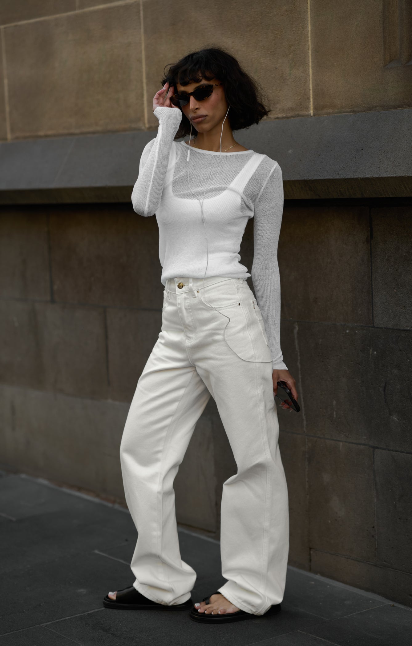 THE LUXE RIB CROP - WHITE