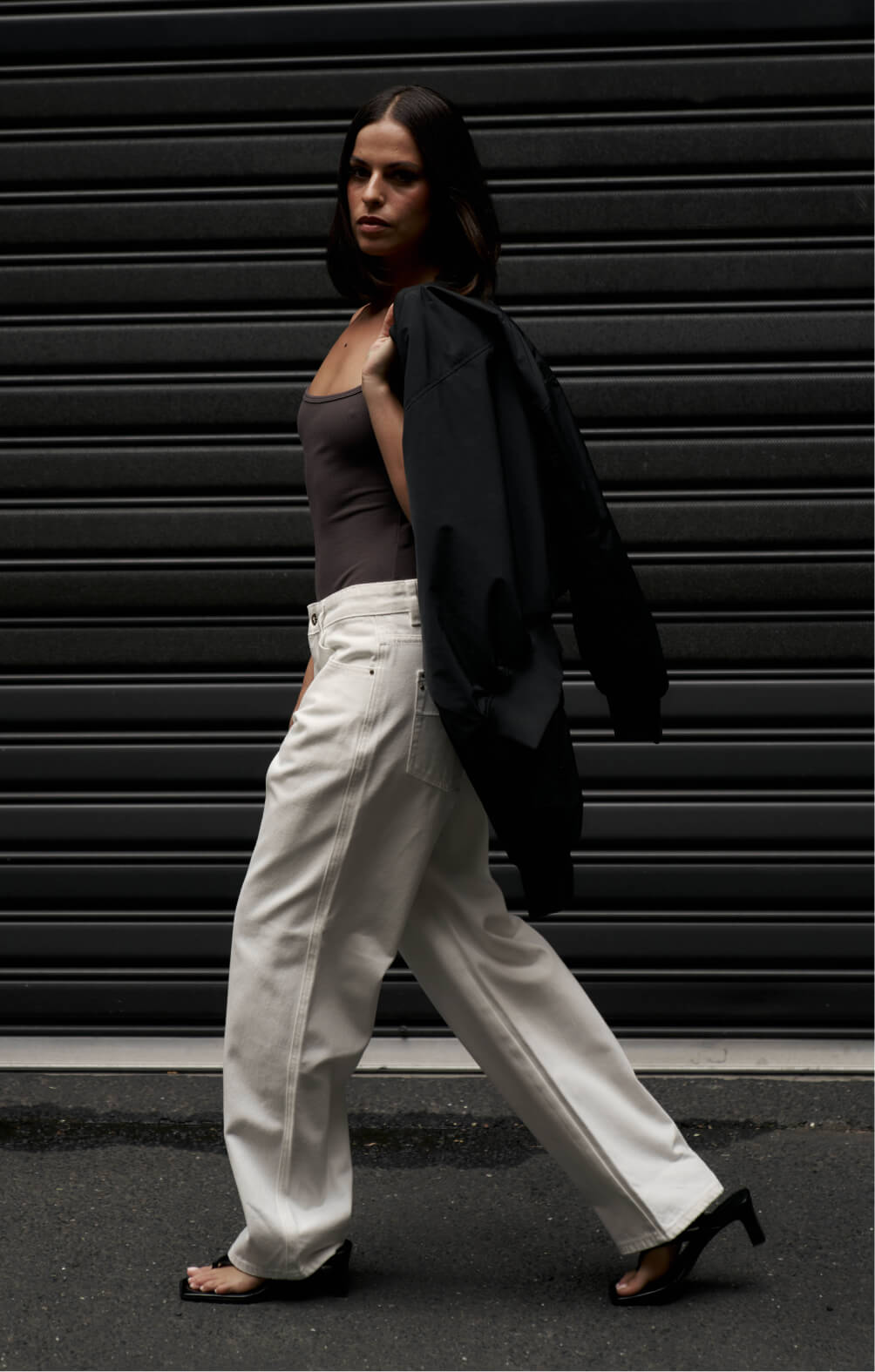 THE LUXE RIB LOW BACK BODYSUIT - ESPRESSO