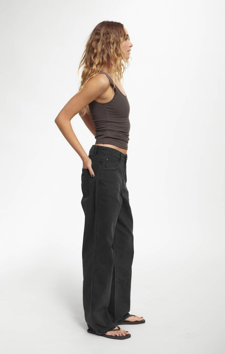 THE LUXE RIB TANK - ESPRESSO