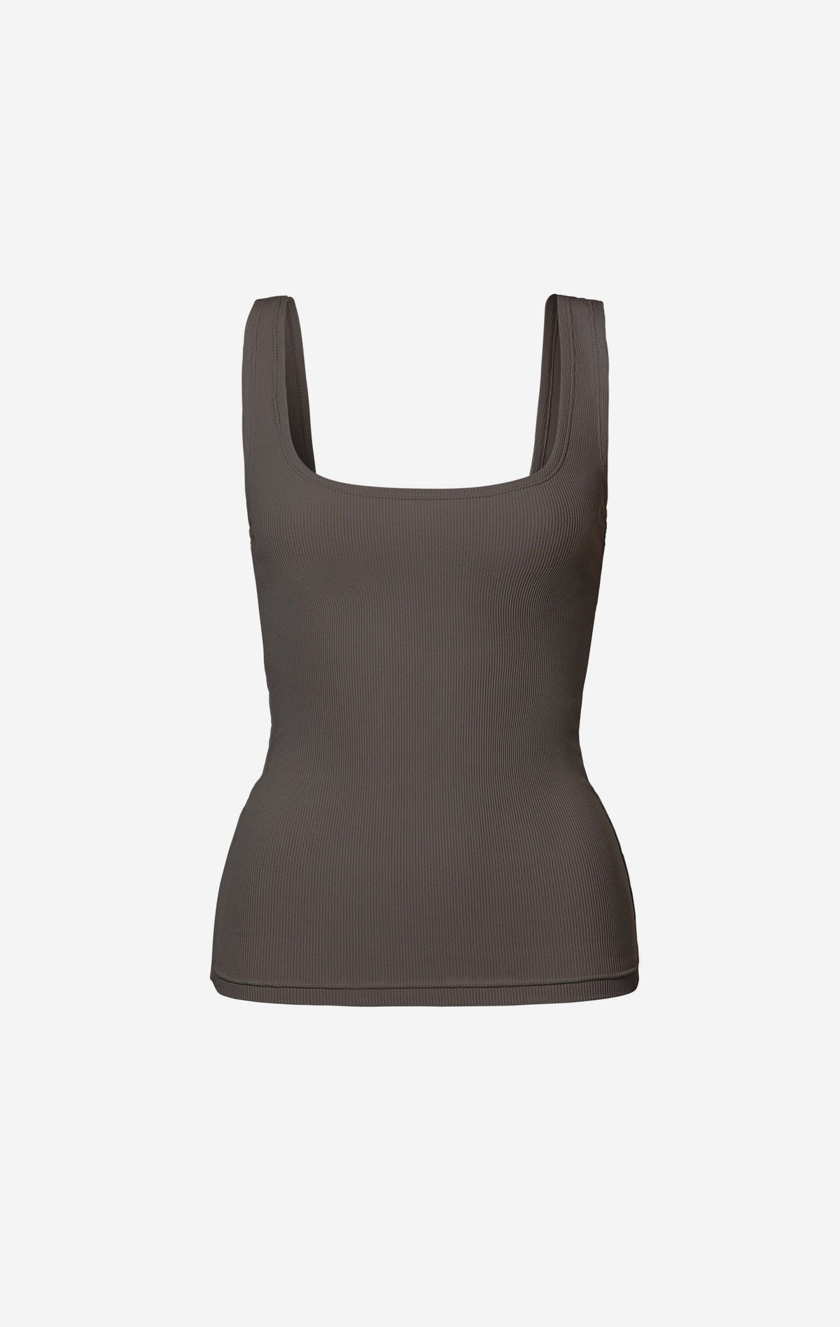 THE LUXE RIB TANK - ESPRESSO