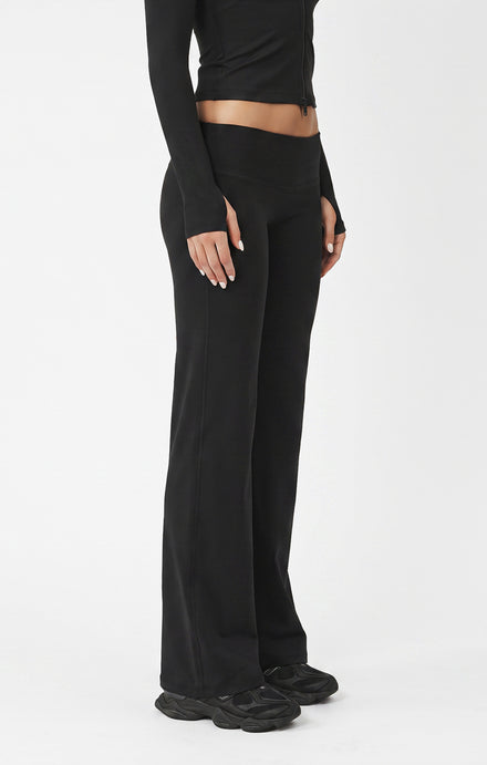 THE SCULPT™ MID RISE WIDE LEG PANT - BUTTER BLACK