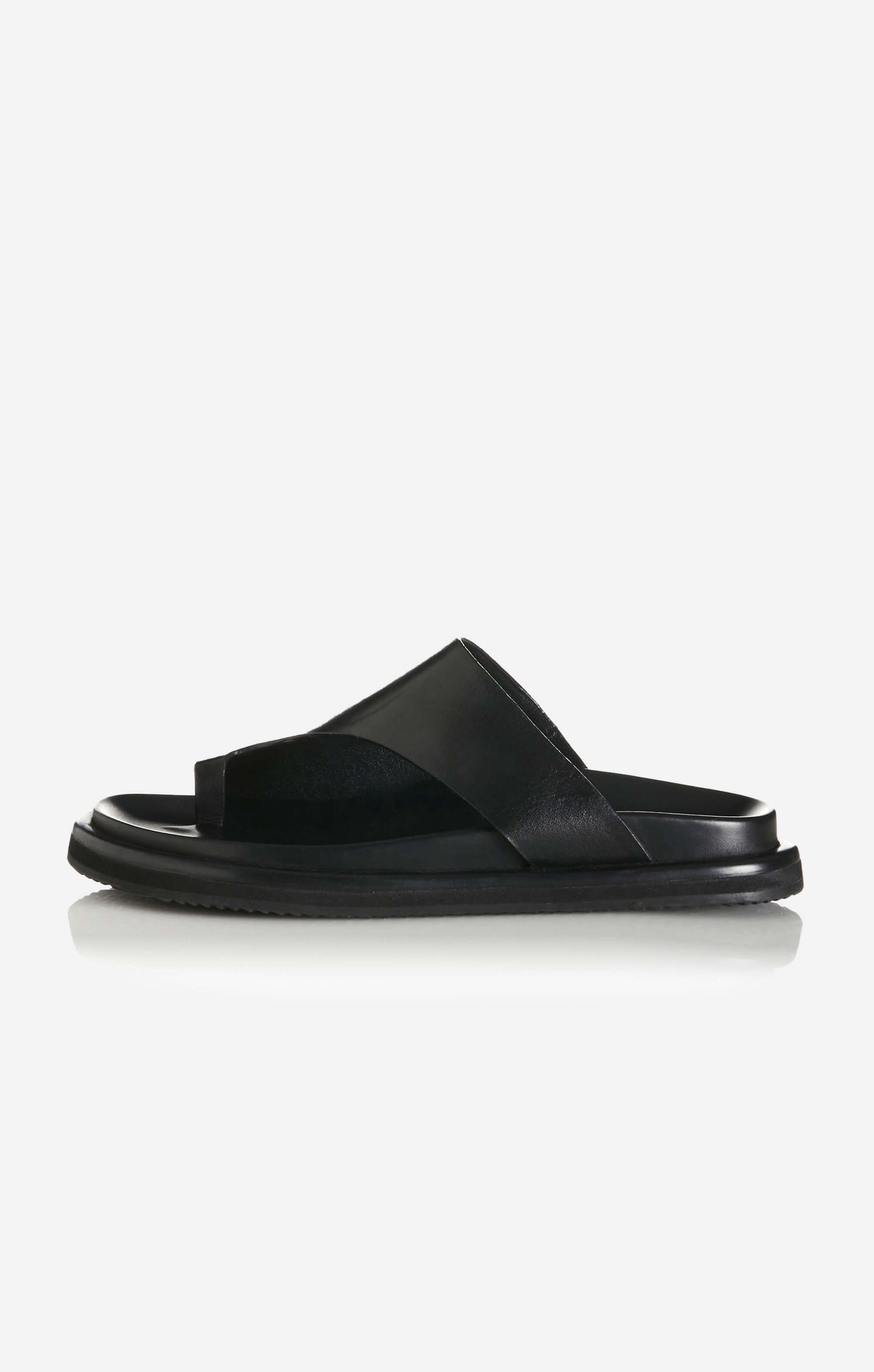 THE PARKS SLIDE - BLACK LEATHER