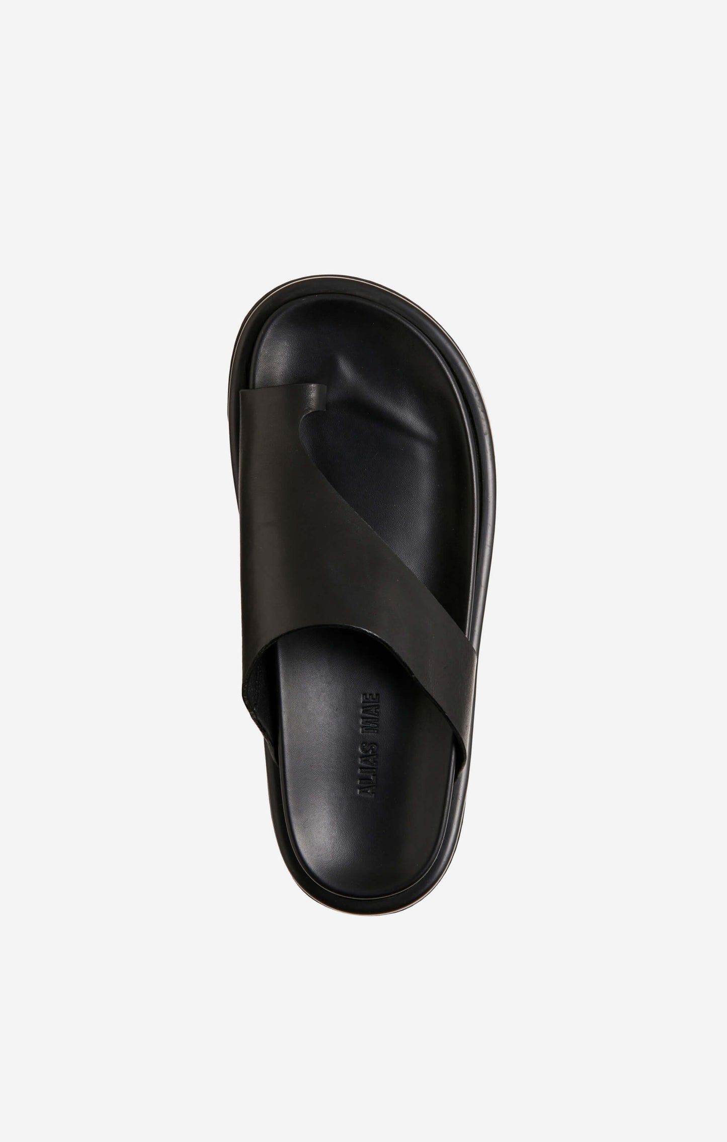 THE PARKS SLIDE - BLACK LEATHER
