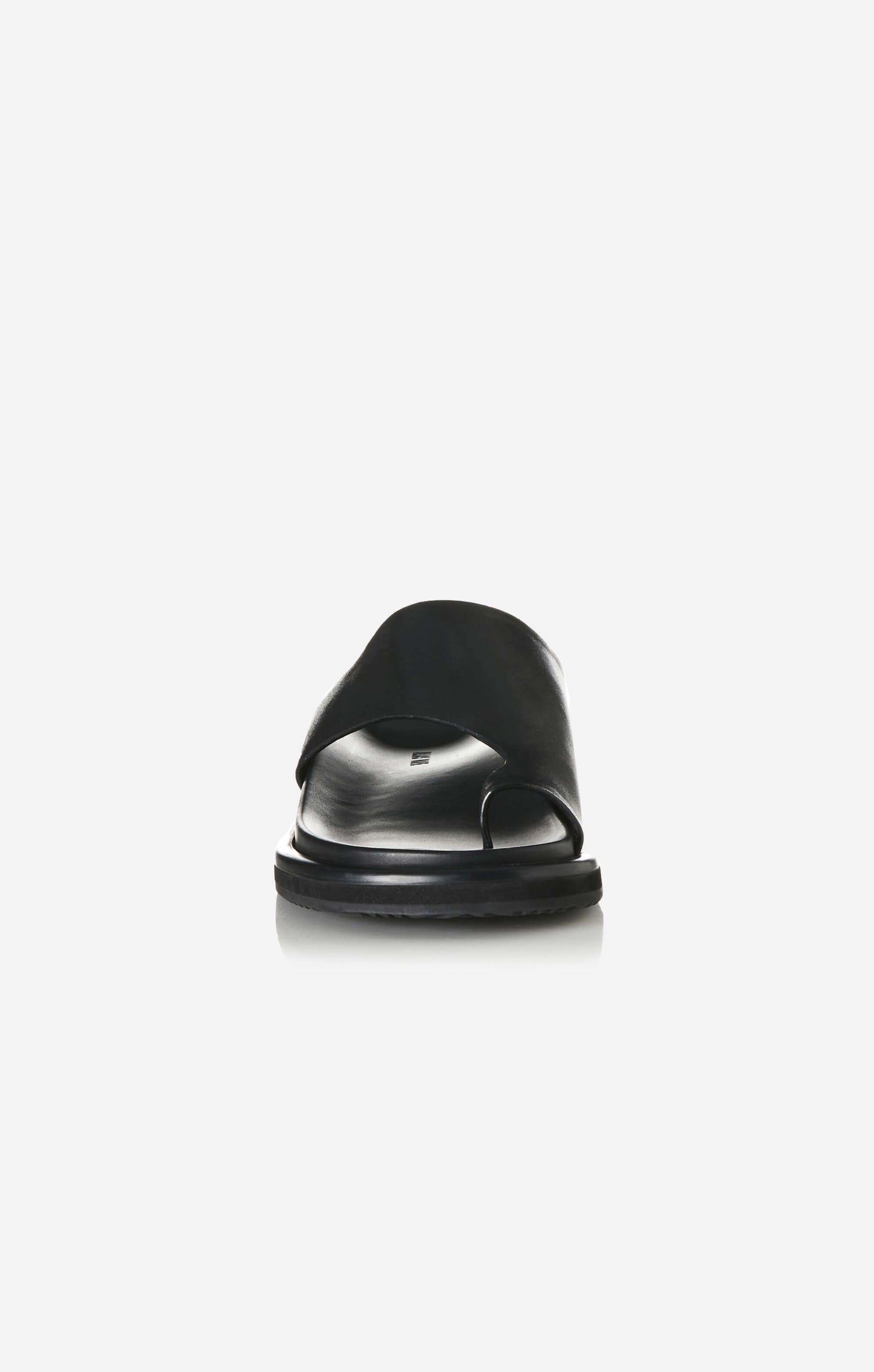 THE PARKS SLIDE - BLACK LEATHER