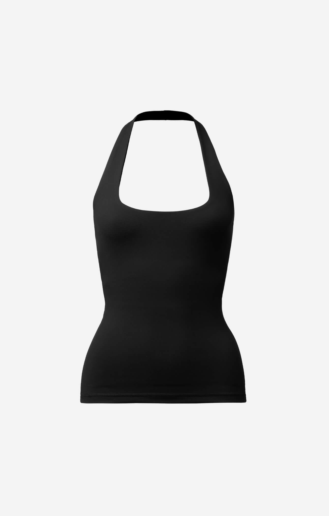 THE A.T.G SCULPT™ HALTER TANK - BUTTER BLACK