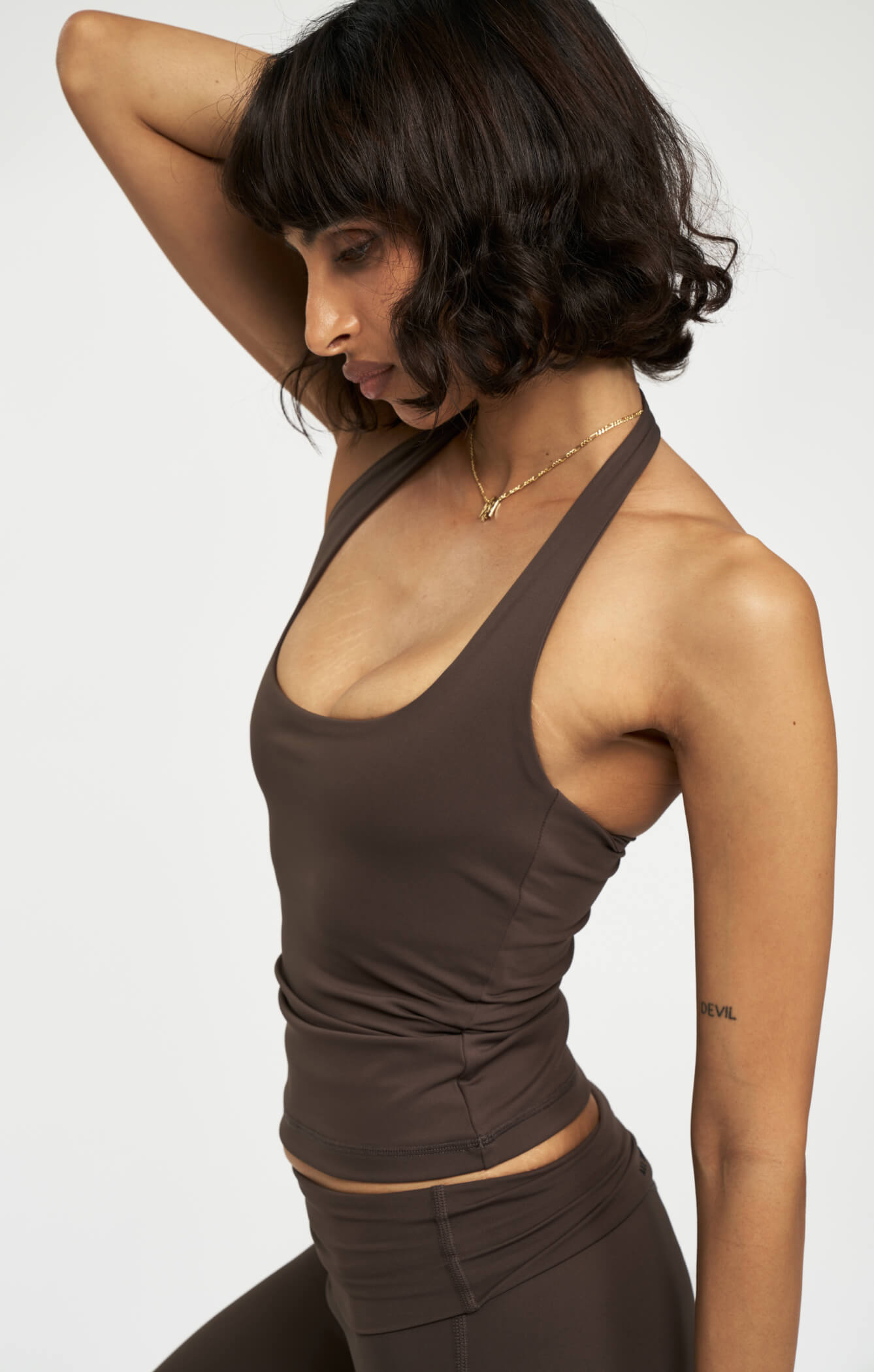 THE SCULPT™ HALTER TANK - ESPRESSO