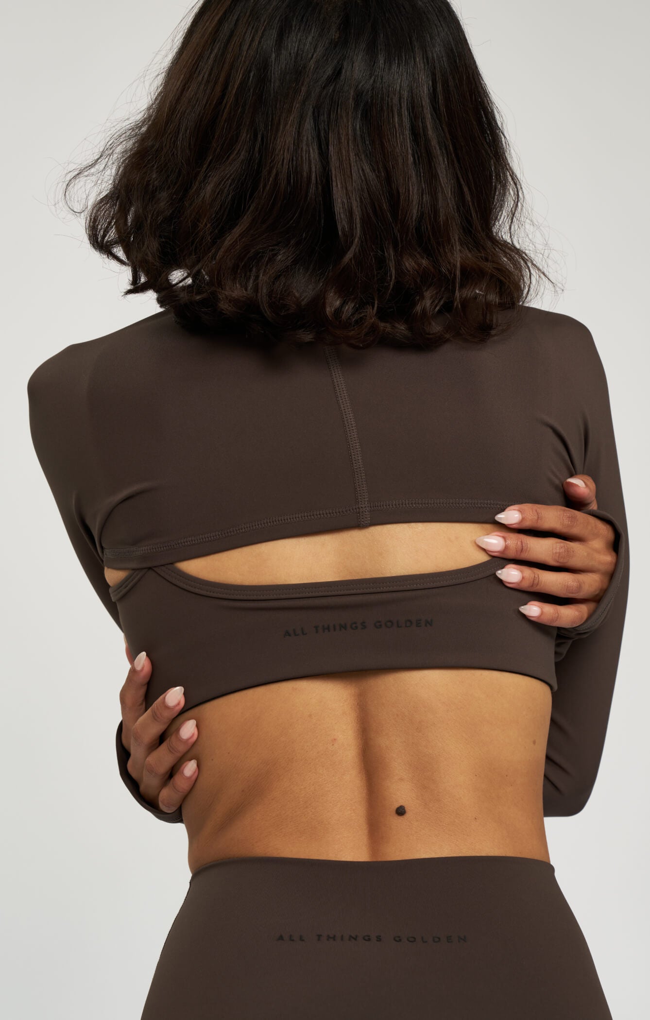 THE SCULPT™ SEAMLESS CROP - ESPRESSO