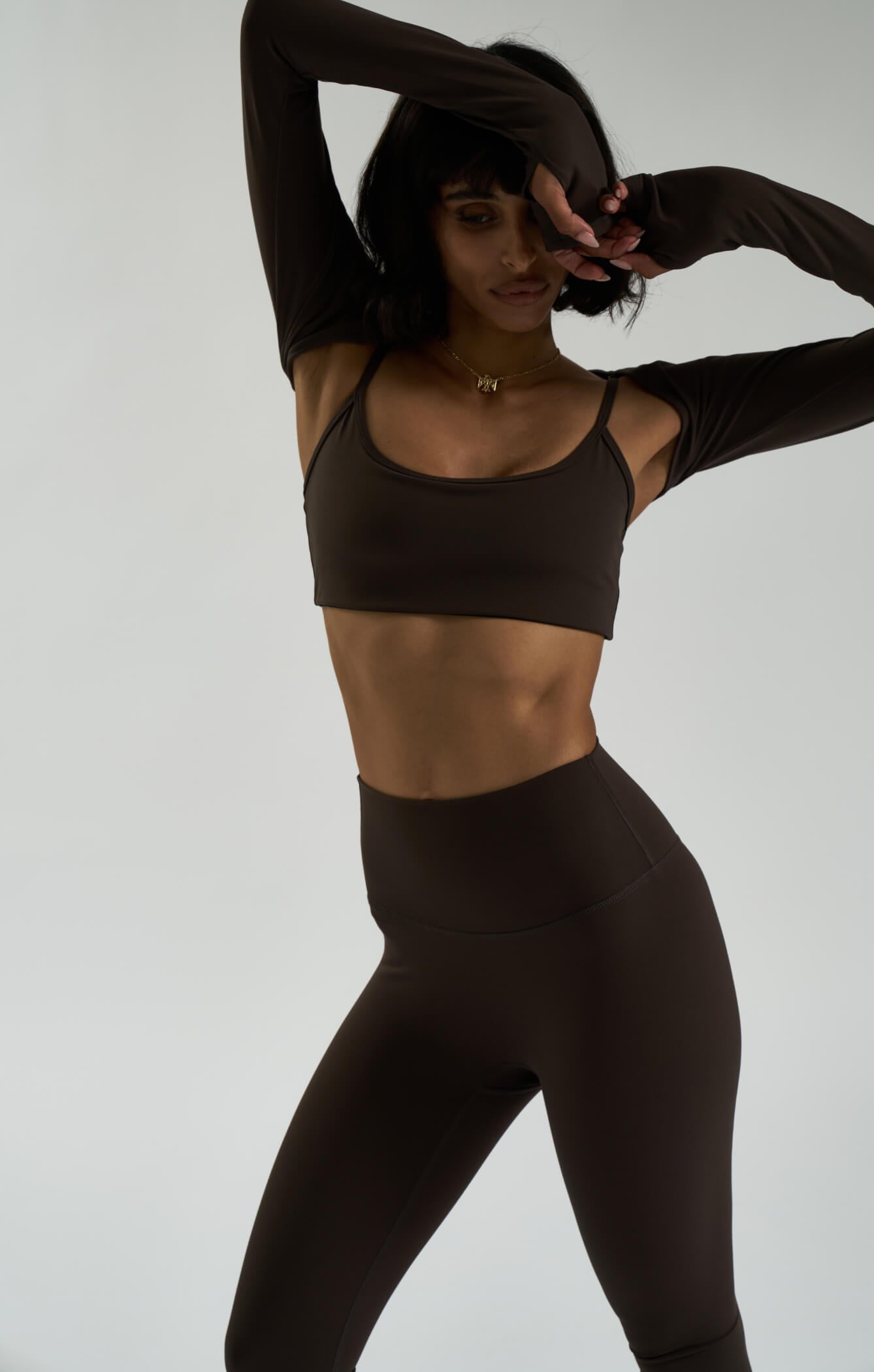 THE SCULPT™ SEAMLESS CROP - ESPRESSO