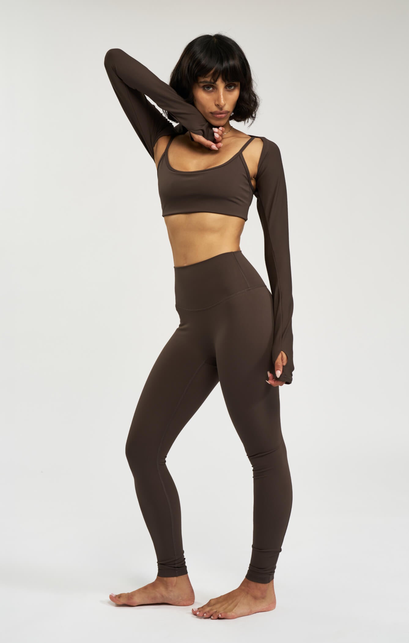 THE SCULPT™ SEAMLESS CROP - ESPRESSO