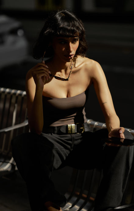THE SCULPT™ TUBE TANK - ESPRESSO