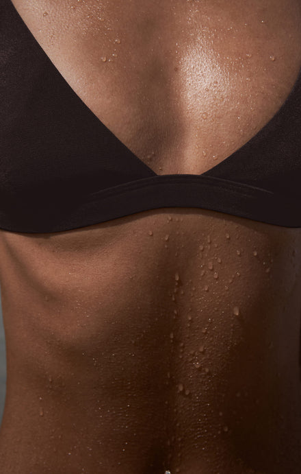 THE TRIANGLE BIKINI TOP - ESPRESSO MESH