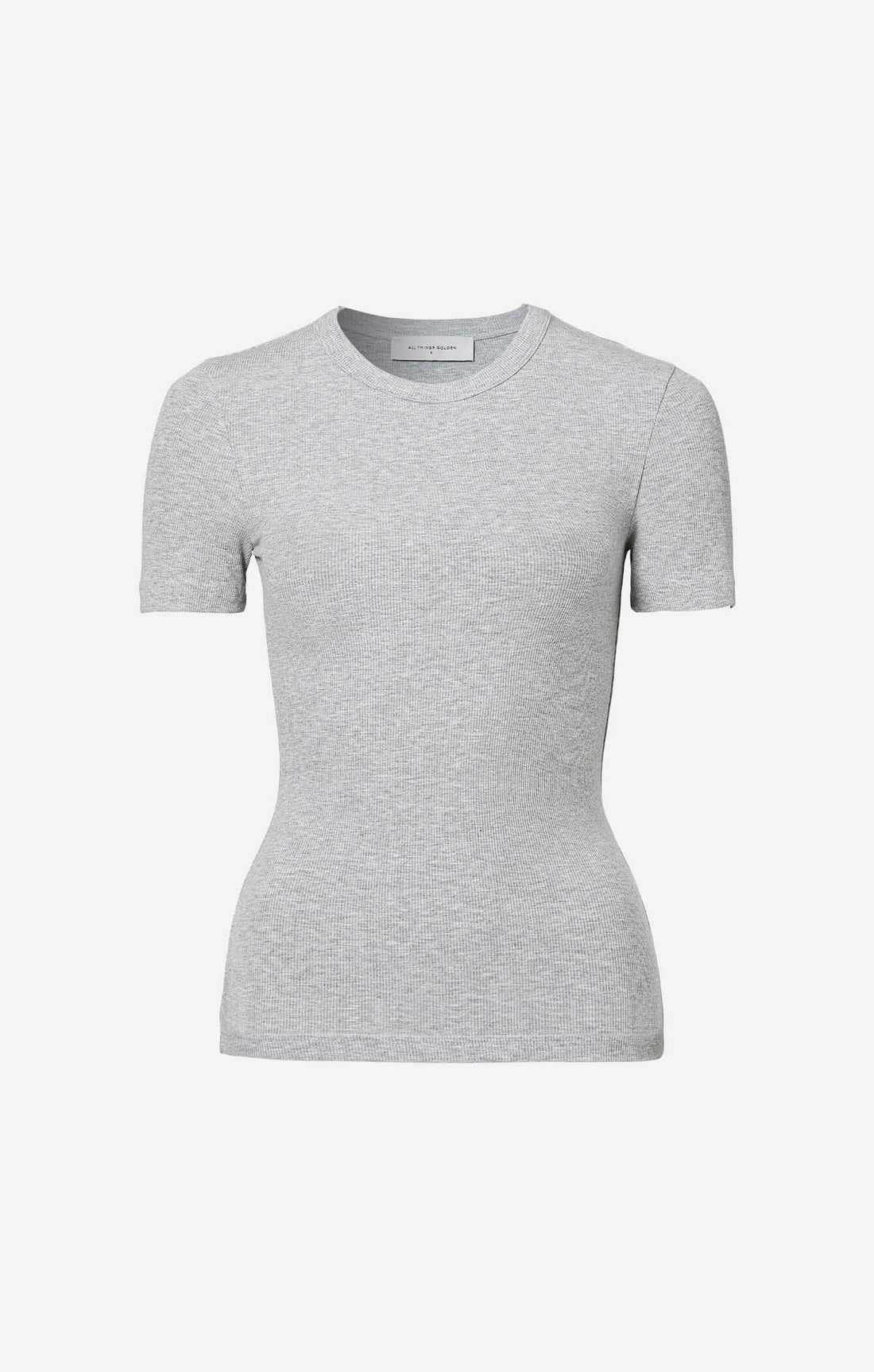 LUXE RIB BABY TEE - MID GREY