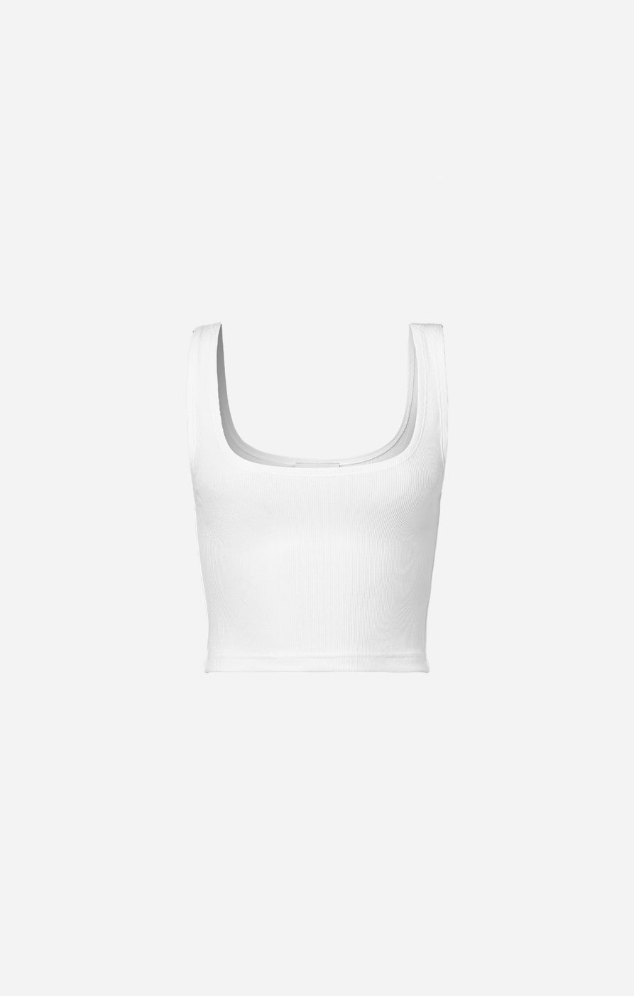 THE LUXE RIB CROP - WHITE – All Things Golden