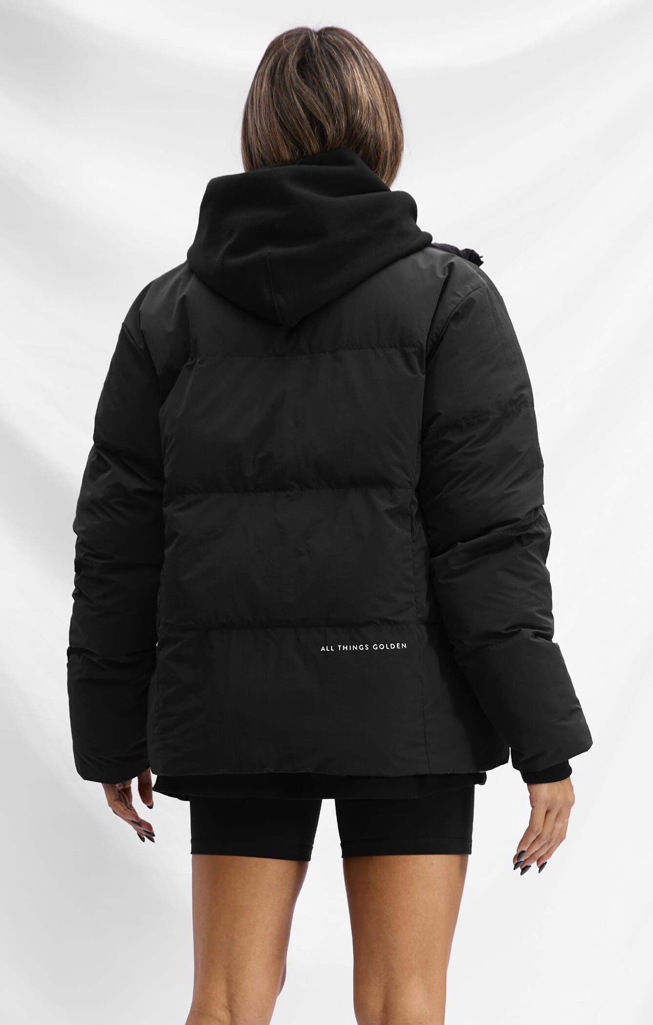 THE VEGAN PUFF™ REVERSIBLE JACKET - PATENT/BLACK