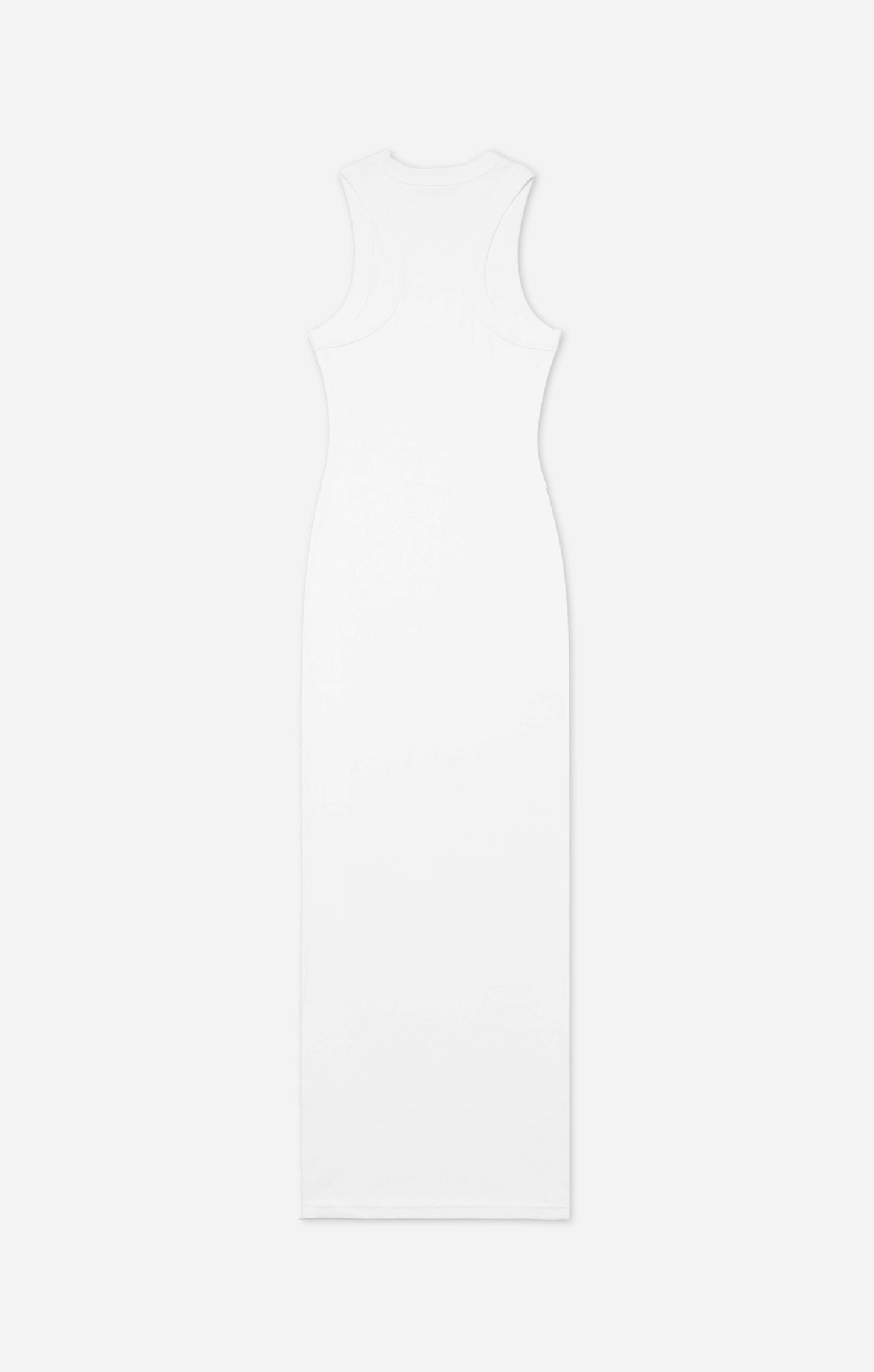 THE LUXE RIB HIGH NECK MIDI - WHITE